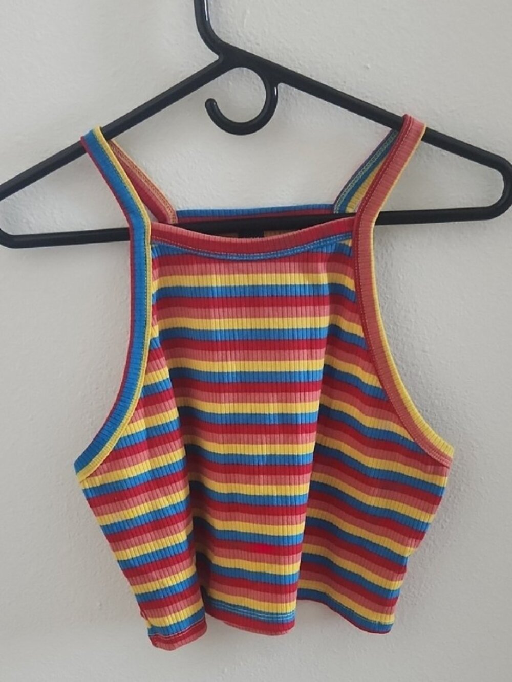 Multicolor Striped Crop Top
